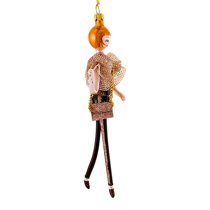 De Carlini Italian Ornaments Lorene In Brown Legging - - SBKGifts.com