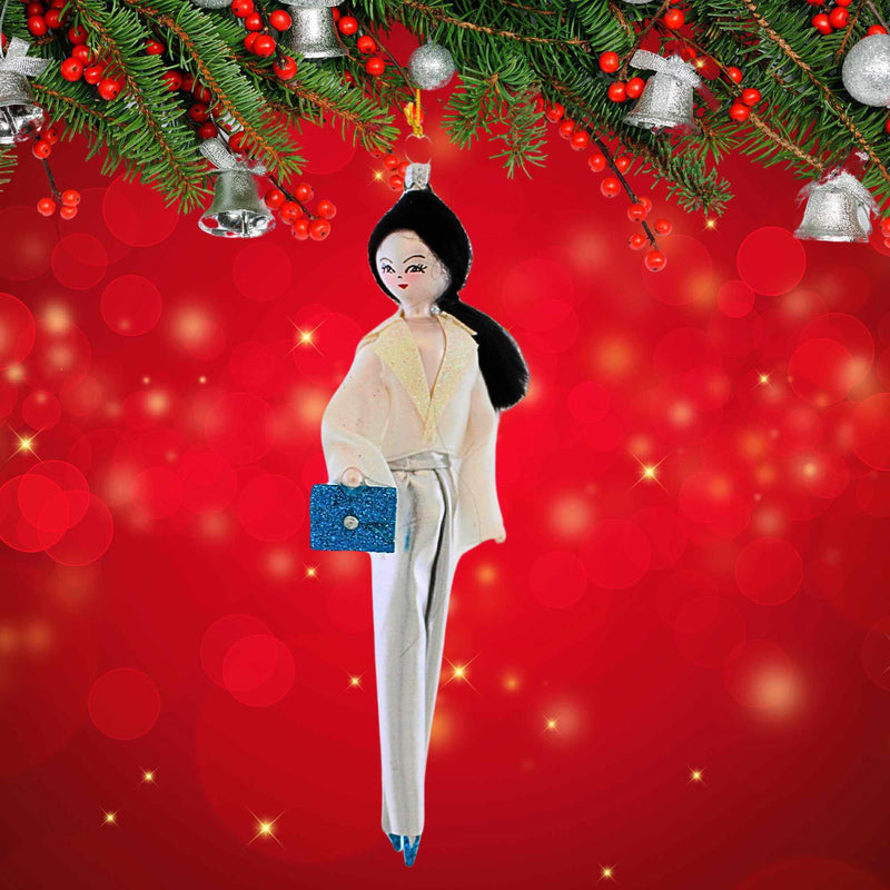 De Carlini Italian Ornaments Chelsea In Silver Pants - - SBKGifts.com