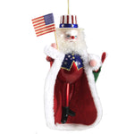 De Carlini Americana Santa Glass Ornament Italian Patriotic Usa Bn446 (48485)