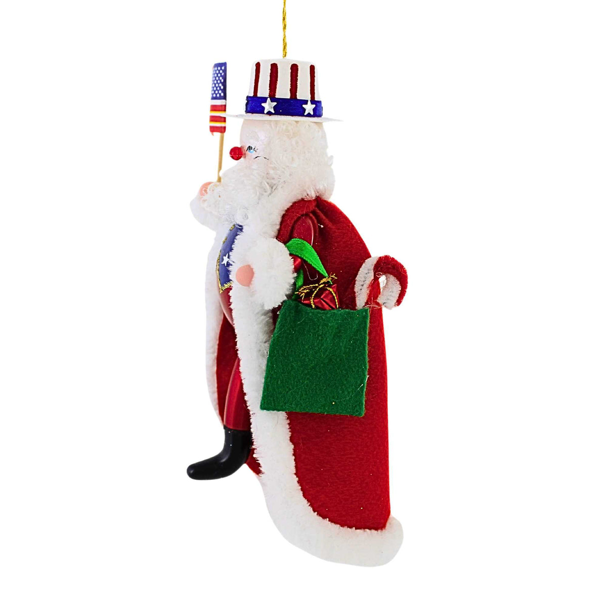 De Carlini Italian Ornaments Americana Santa - - SBKGifts.com