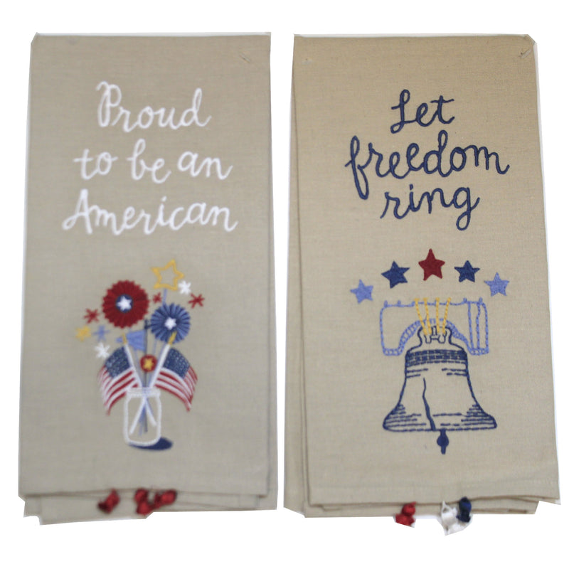 Tabletop Proud American Dish Towel- Liberty Bell American Flag 100720.988