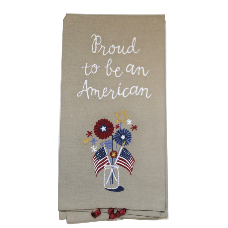 Tabletop Proud American Dish Towel- - - SBKGifts.com