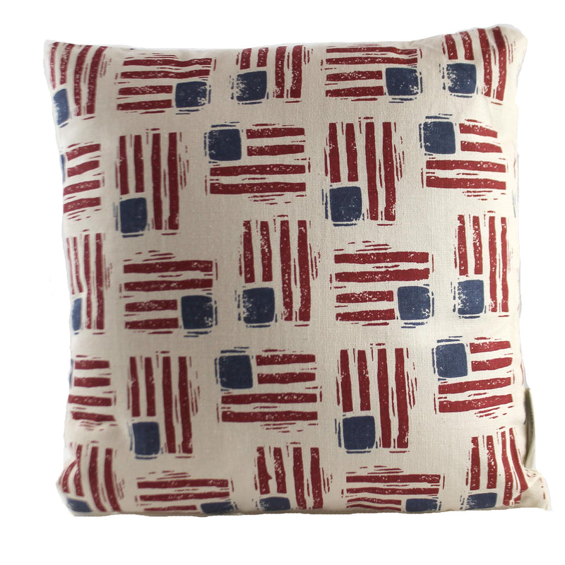 Home Decor Flag Toss Pillow Fabric American Flag Red White Blue 103970 (48577)
