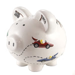 Child To Cherish Vroom Race Car Piggy Bank - - SBKGifts.com
