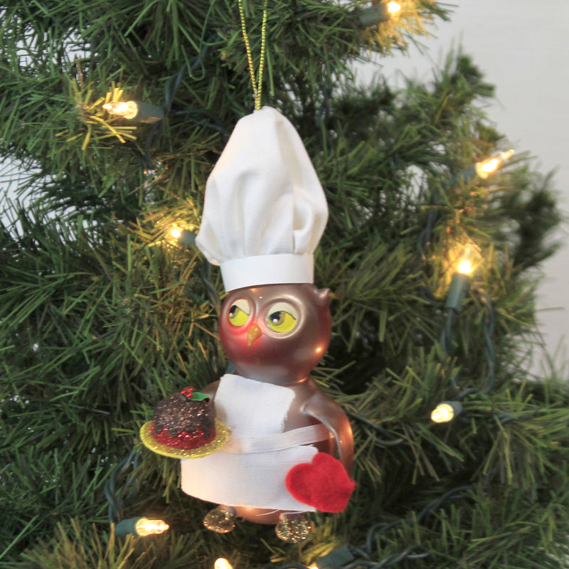 De Carlini Holiday Baking Chef Owl - - SBKGifts.com