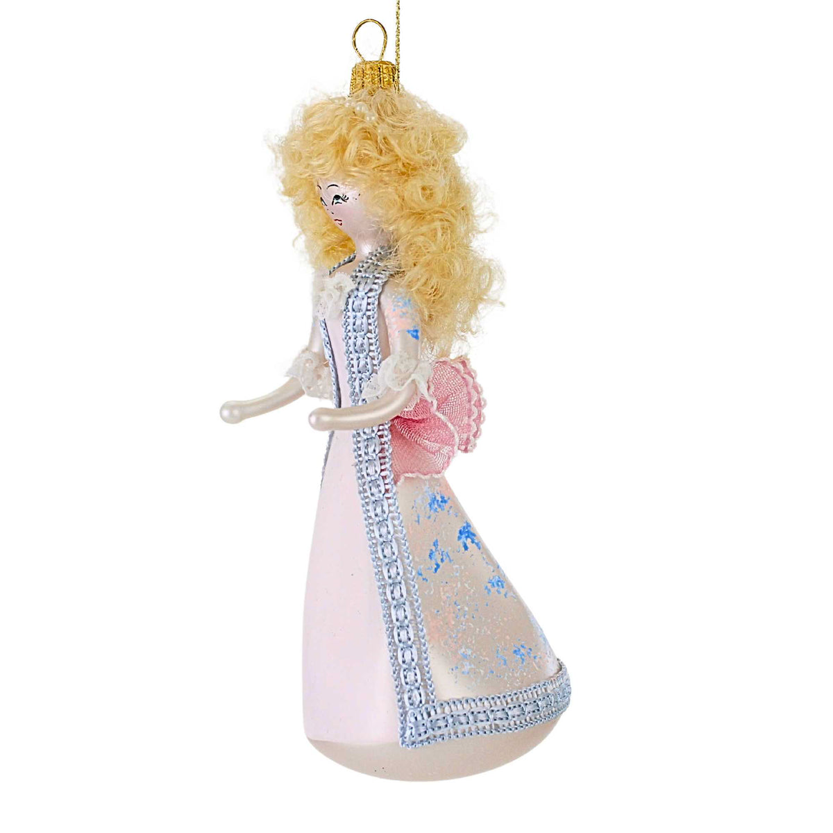 De Carlini Italian Ornaments Belle In Pink Dress - - SBKGifts.com