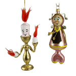 De Carlini Candelabra & Grandfather Clock Ornament Beauty Italian Beast V3578 & V3580 Set/2