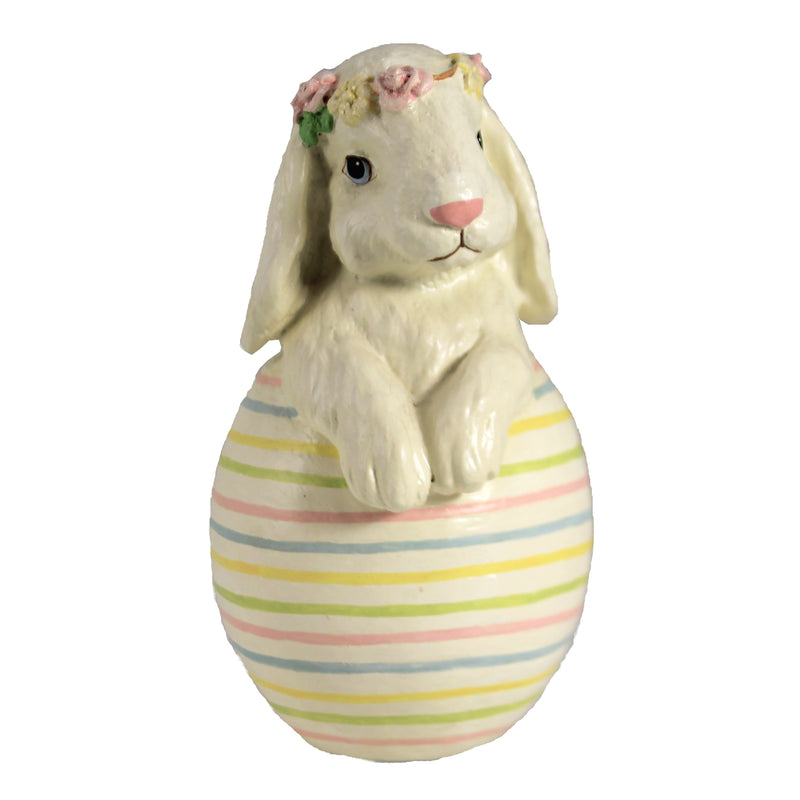 Easter Primrose Bunny In Egg Polyresin Floppy Ears Pastel Td0010 (48640)