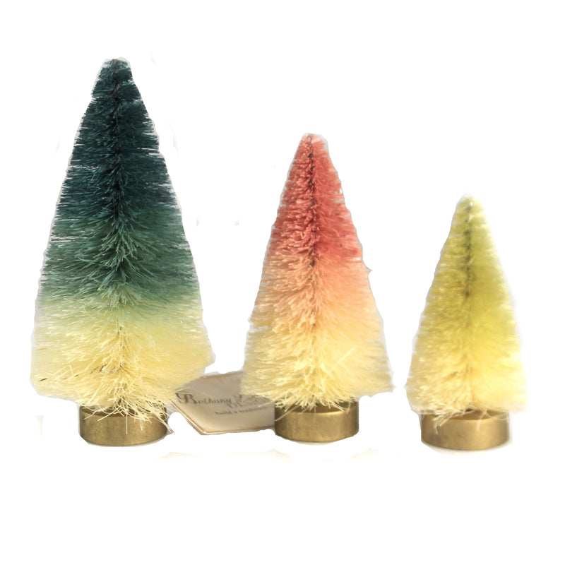 Easter Mini Pastel Ombre Trees Set/3 - - SBKGifts.com