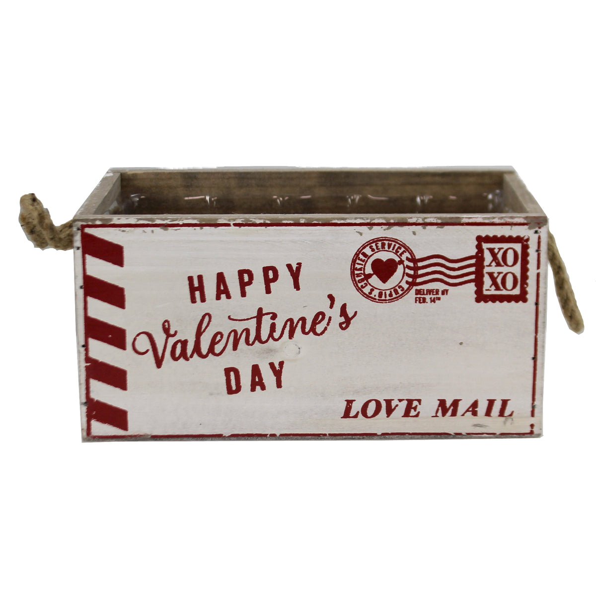 (48649) Love Mail Wood Planter