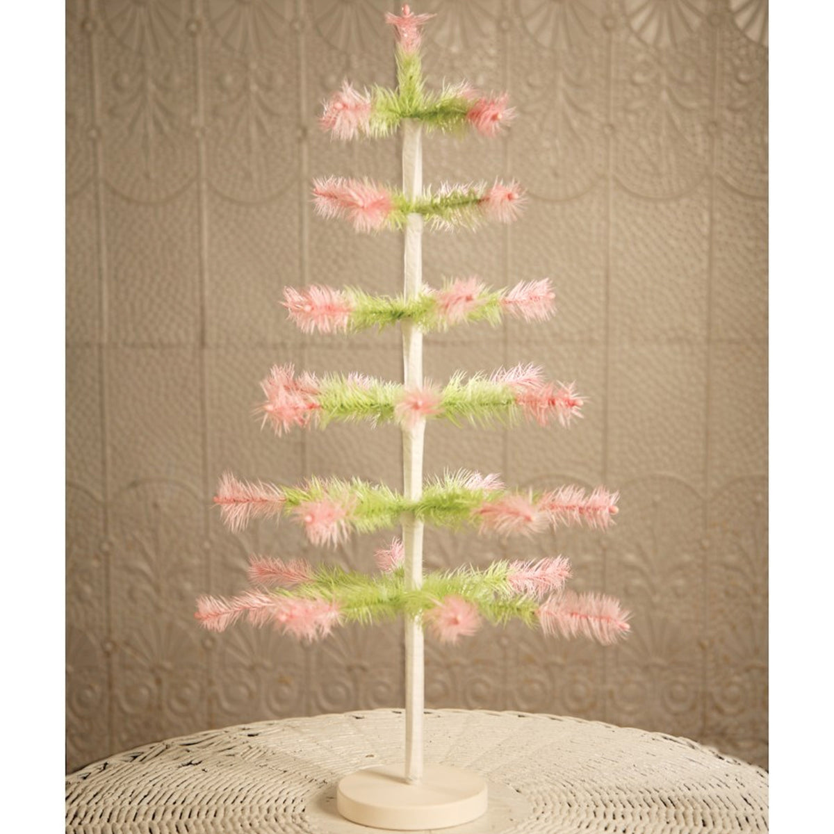 Easter Feather Tree Green With Pink - - SBKGifts.com