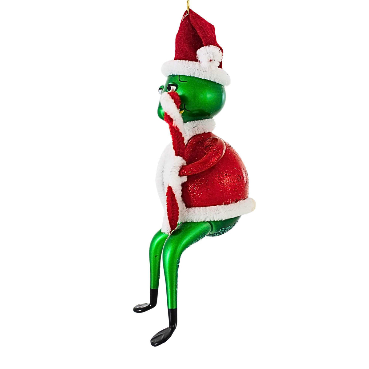 De Carlini Italian Ornaments Santa Frog - - SBKGifts.com