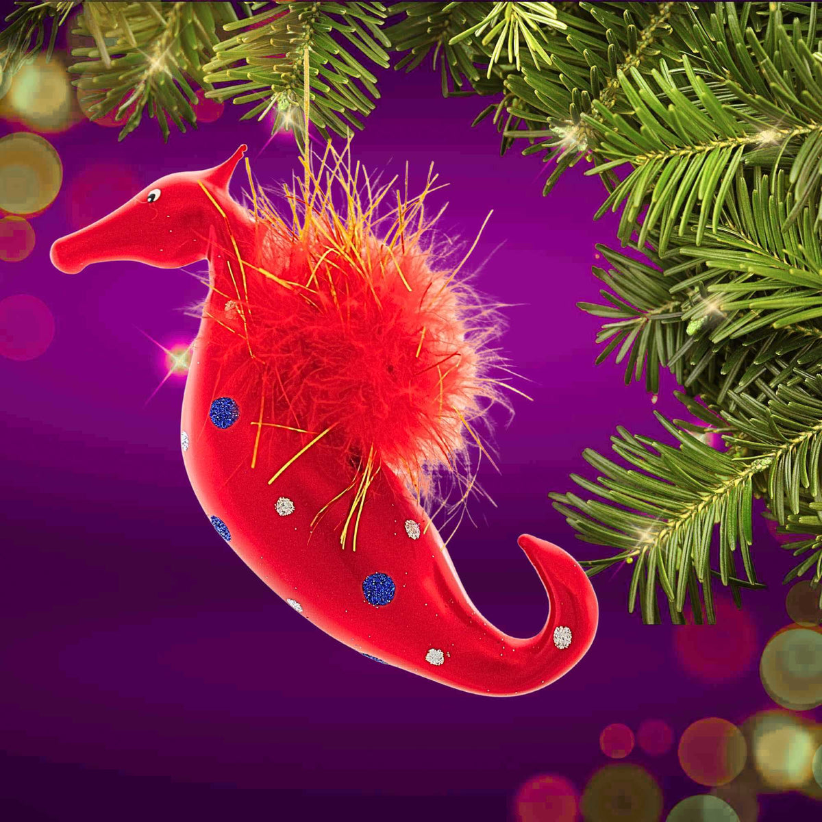 De Carlini Italian Ornaments Seahorse - - SBKGifts.com