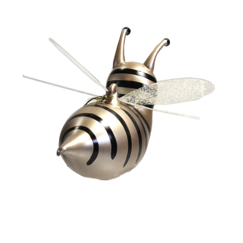 De Carlini Italian Ornaments Spring Bee W/ Cellophane Wings - - SBKGifts.com