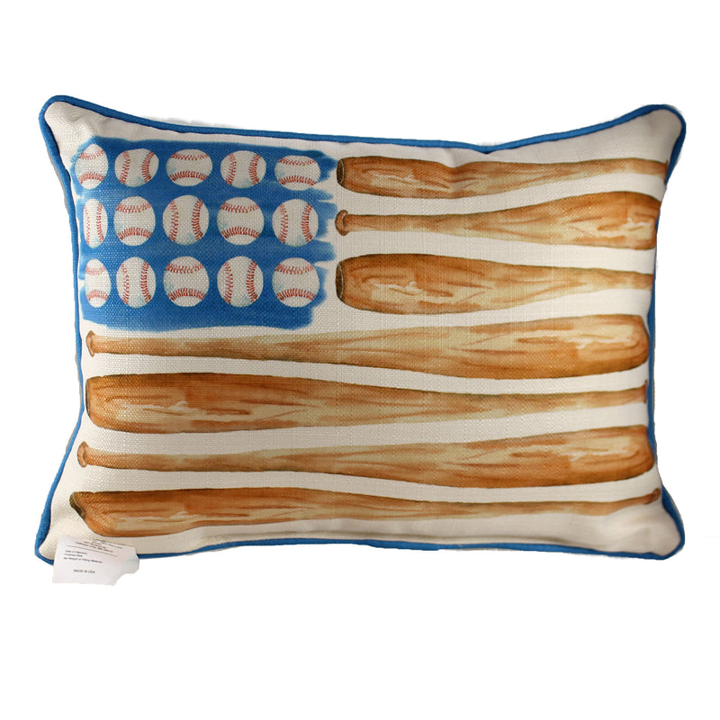 Home Decor Baseball Flag Pillow Fabric Sports Play Ball Bb0003 (48735)