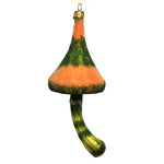 Morawski Orange & Green Gliiter Mushroom Ornament Toadstoll Halloween 19335