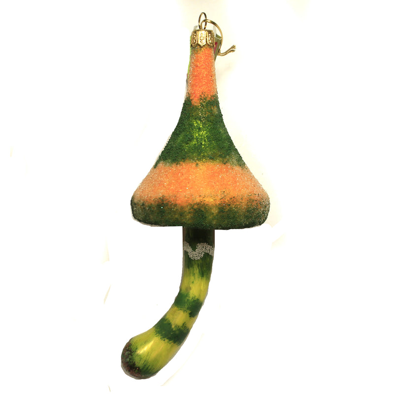 Morawski Orange & Green Gliiter Mushroom - - SBKGifts.com