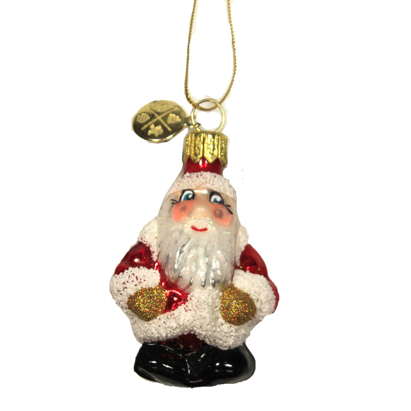 Morawski Mini Santa Glass Ornament Christmas Gem Size 09597