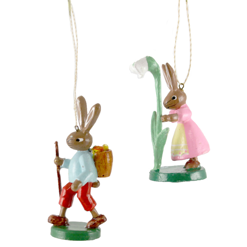 Holiday Ornament Vintage Easter Bunny Couple - - SBKGifts.com