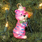 Holiday Ornament Retro Pink Tiger - - SBKGifts.com