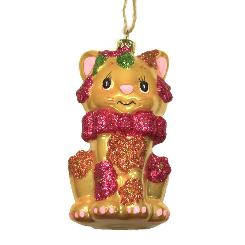 Holiday Ornament Retro Kitten Glass Sping Easter Kitsch Cat Go4402 (48797)