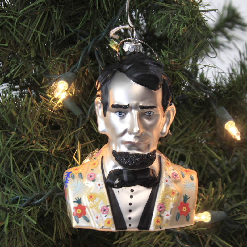 Holiday Ornament Hipster Abe Lincoln - - SBKGifts.com