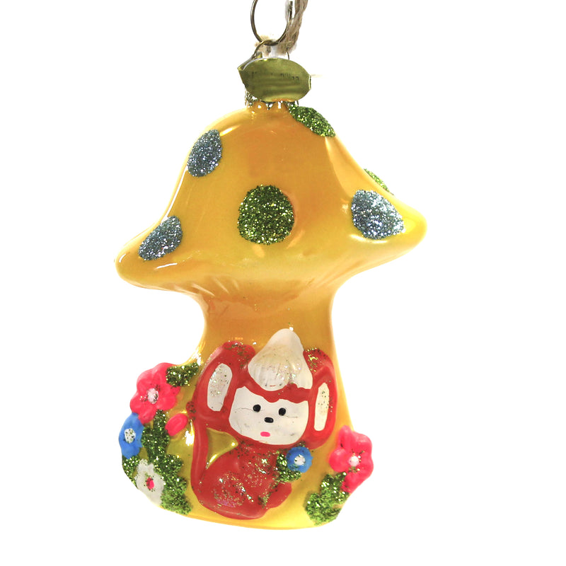 Holiday Ornament Retro Mouse & Mushroom Kitsch Spring Easter Toadstool Go4133 (48813)