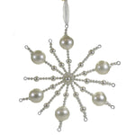 Holiday Ornament Pearl Snowburst Ornament Glass Beads Vintage Lc8432 (48838)