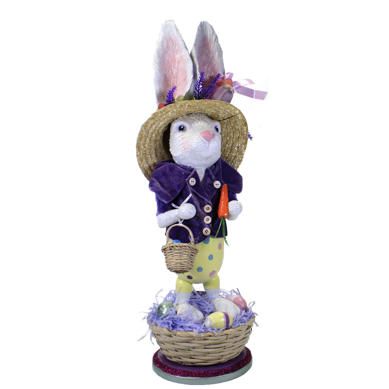 Kurt S. Adler Easter Bunny Nutcracker - One Nutcracker 21.5 Inch, Wood - Rabbit Basket Eggs Spring Ha0471 (48848)