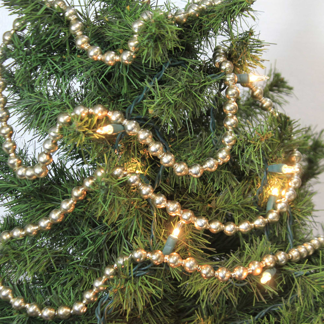 Raz 3' Silver Beaded Tassel Christmas Tree Garland G4327302