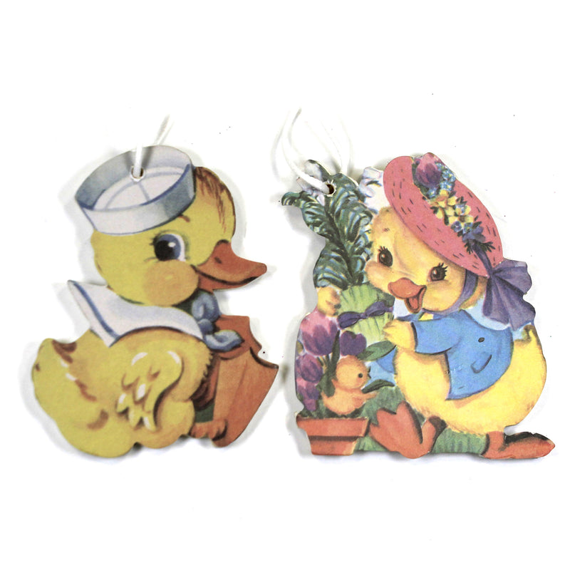 Easter Retro Easter Ornament Set/4 Wood Bunnies Chick 34796 (48856)