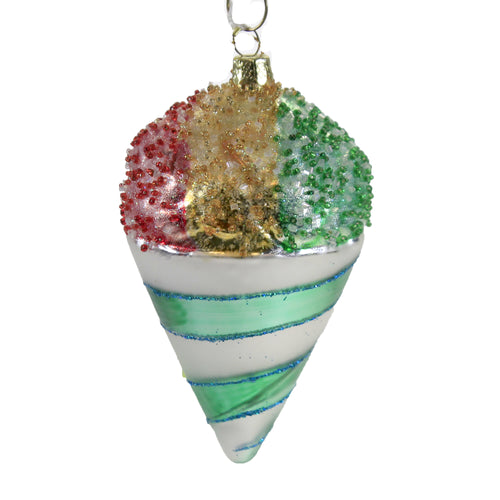 Holiday Ornament Rainbow Snow Cone - - SBKGifts.com