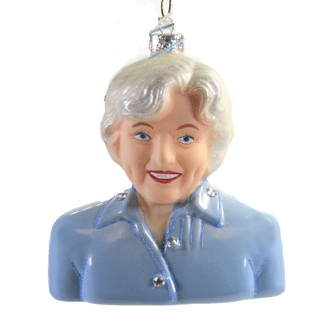 Holiday Ornament Betty White Glass Icon Tv Golden Girl Comedian