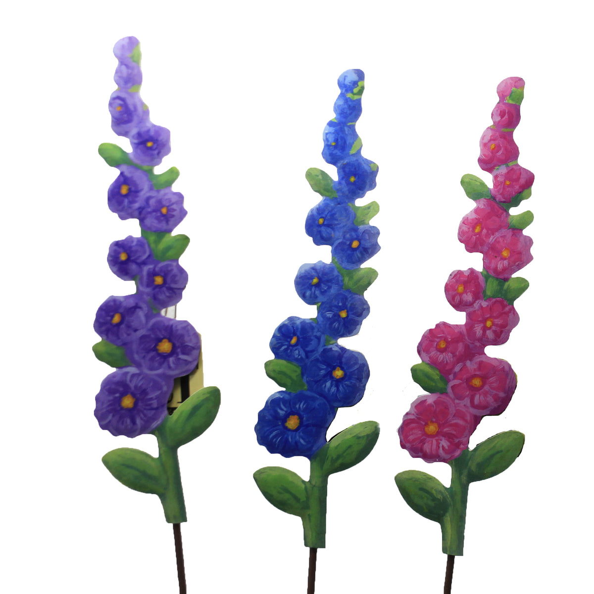 Home & Garden Hollyhocks Set/3 - - SBKGifts.com