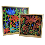 Home Decor Folk Art Nesting Trays Wood Floral Box Flowers Er67762 (49173)