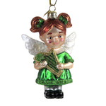 Irish Angel - One Ornament 4 Inch, Glass - Harp Saint Patricks Day Nb1536 (49205)