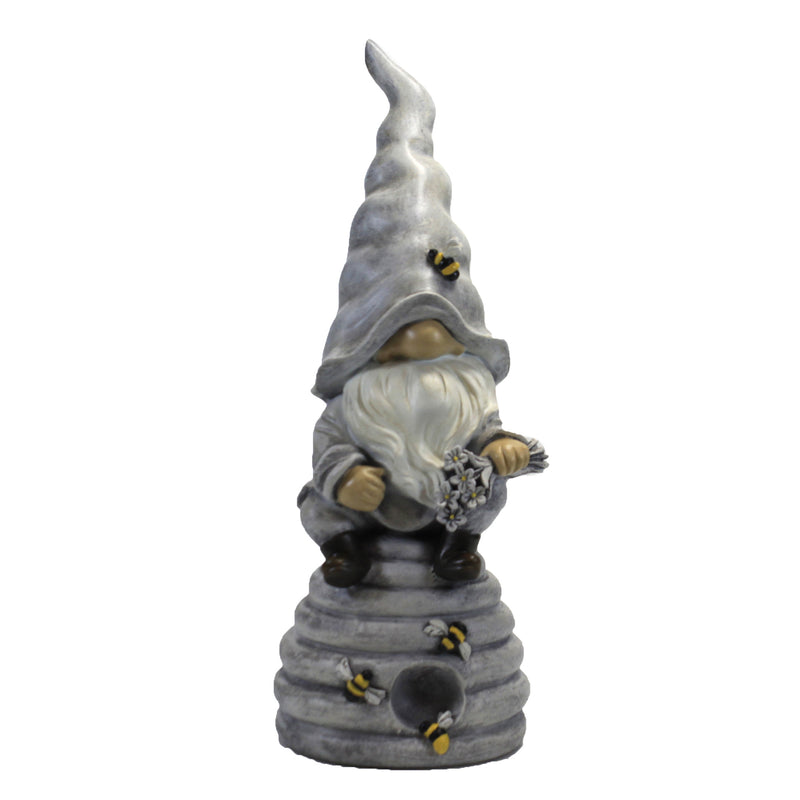 Home & Garden Gnome With Bee Polyresin Hive Bumble Daisies 16334 (49222)