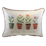 The Little Birdie Grow In Love Pillow - One Pillow 14 Inch, Polyester - Gardening Potted Plants Txt0770 (49249)