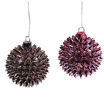 Holiday Ornament Spiny Balls In Pink Set / 2 - - SBKGifts.com