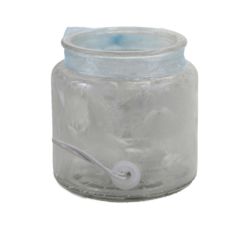 Stony Creek Bluebird Pink Roses Pre-Lit Jar - - SBKGifts.com