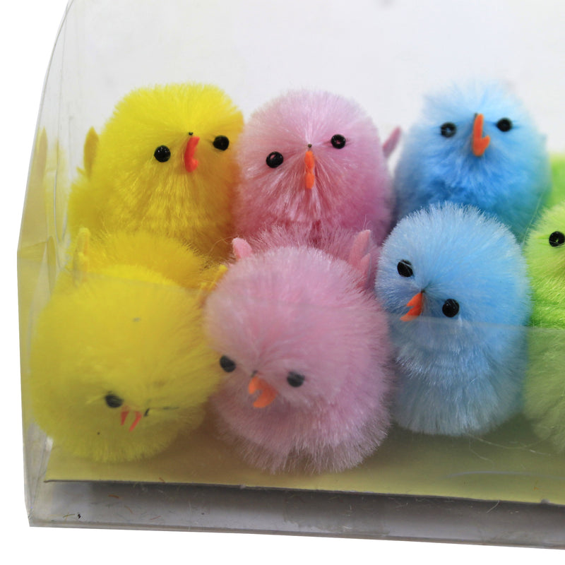 Easter Colorful Chenille Chicks Set/12 - - SBKGifts.com
