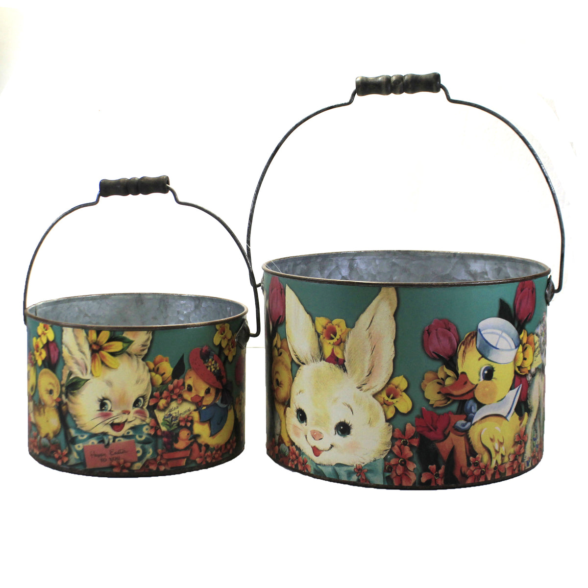 Primitives By Kathy Happy Easter Buckets Set / 2 - - SBKGifts.com