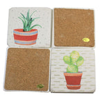 Tabletop Cactus Coaster 4 Pc Set - - SBKGifts.com
