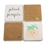 Tabletop Planter People Coaster 4 Pc Set - - SBKGifts.com