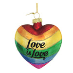 Holiday Ornament Rainbow Heart Love Is Love Glass Lgbtq Pride Go2883 (49454)