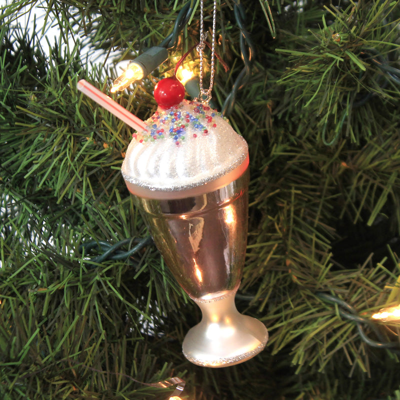 Holiday Ornament Tall Milkshake - - SBKGifts.com