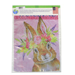 Home & Garden Bunny Wreath Garden Flag - - SBKGifts.com