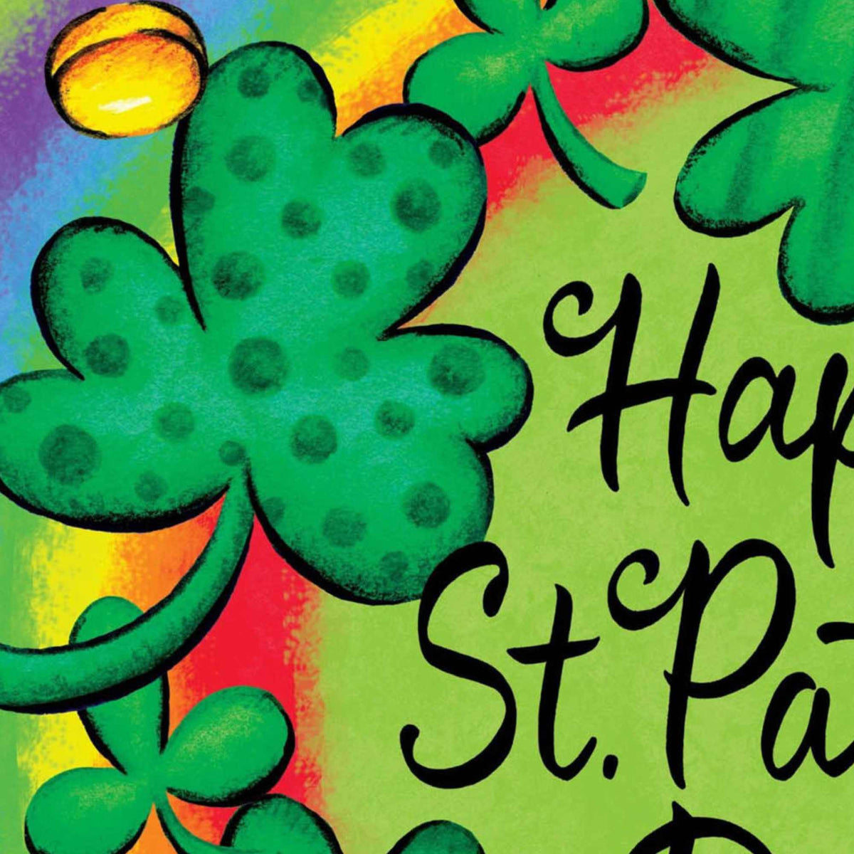 Custom Decor Clovers Rainbows Garden Flag - - SBKGifts.com