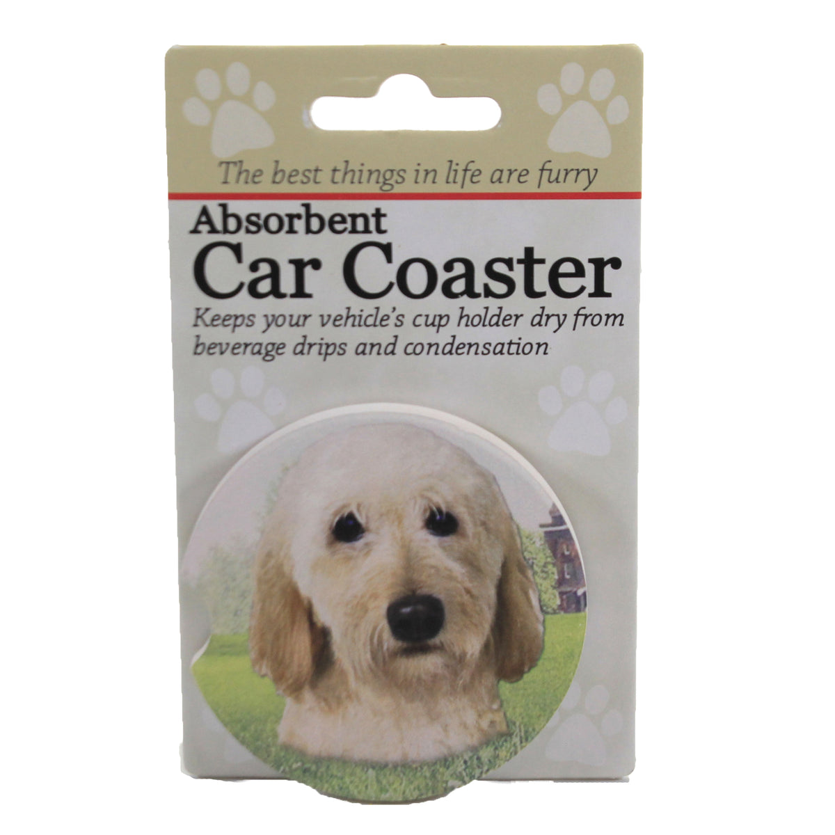 (49519) Cream Labradoodle Car Coaster