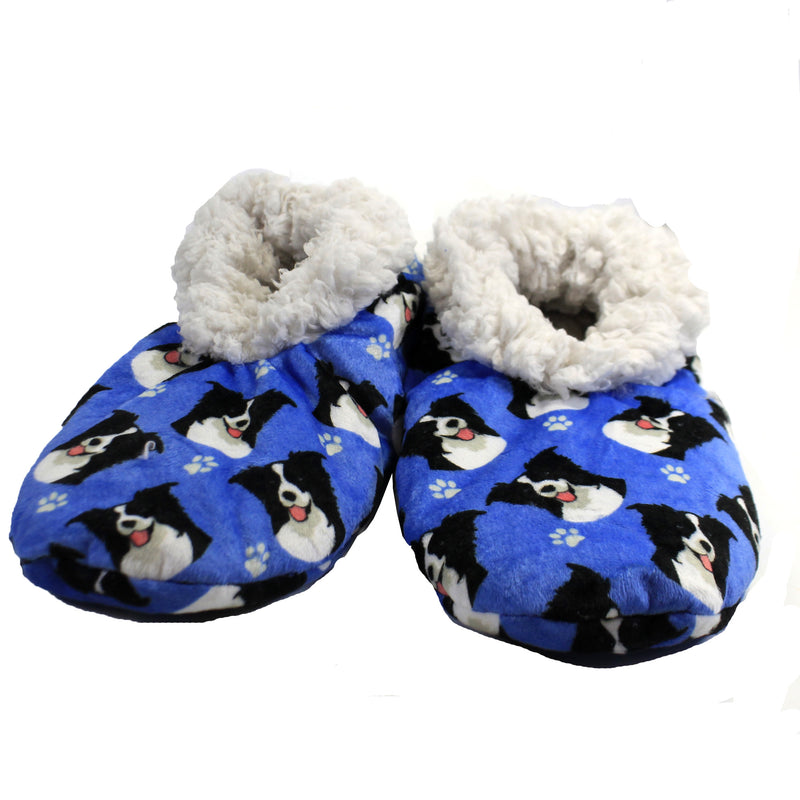 Apparel Border Collie Slippers Polyester Non-Skid Comfy Warm 2815